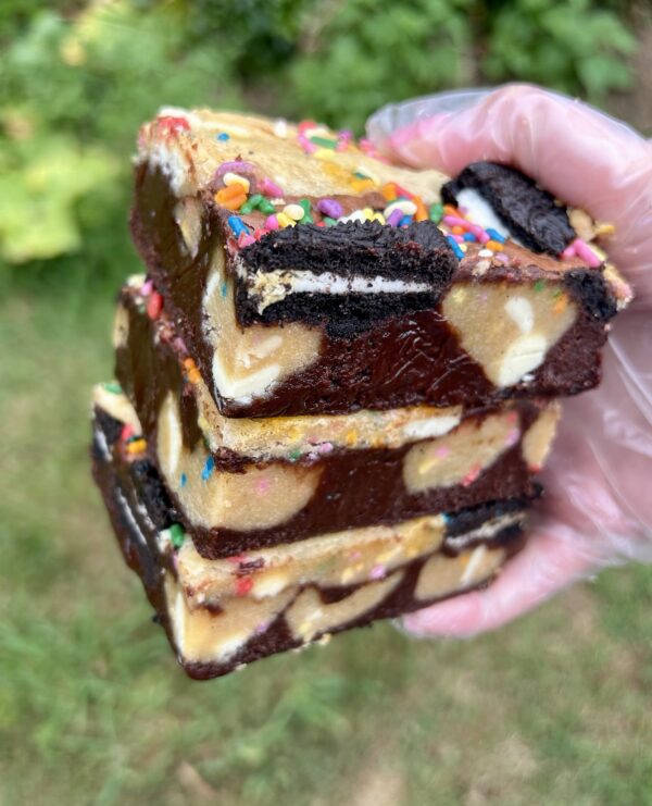 Oreo & Funfetti Cookie Dough Brownie