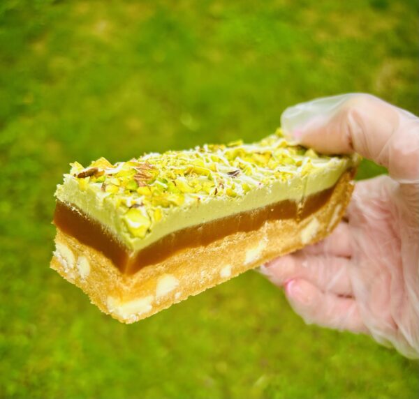 Pistachio & White Choc Millionaires